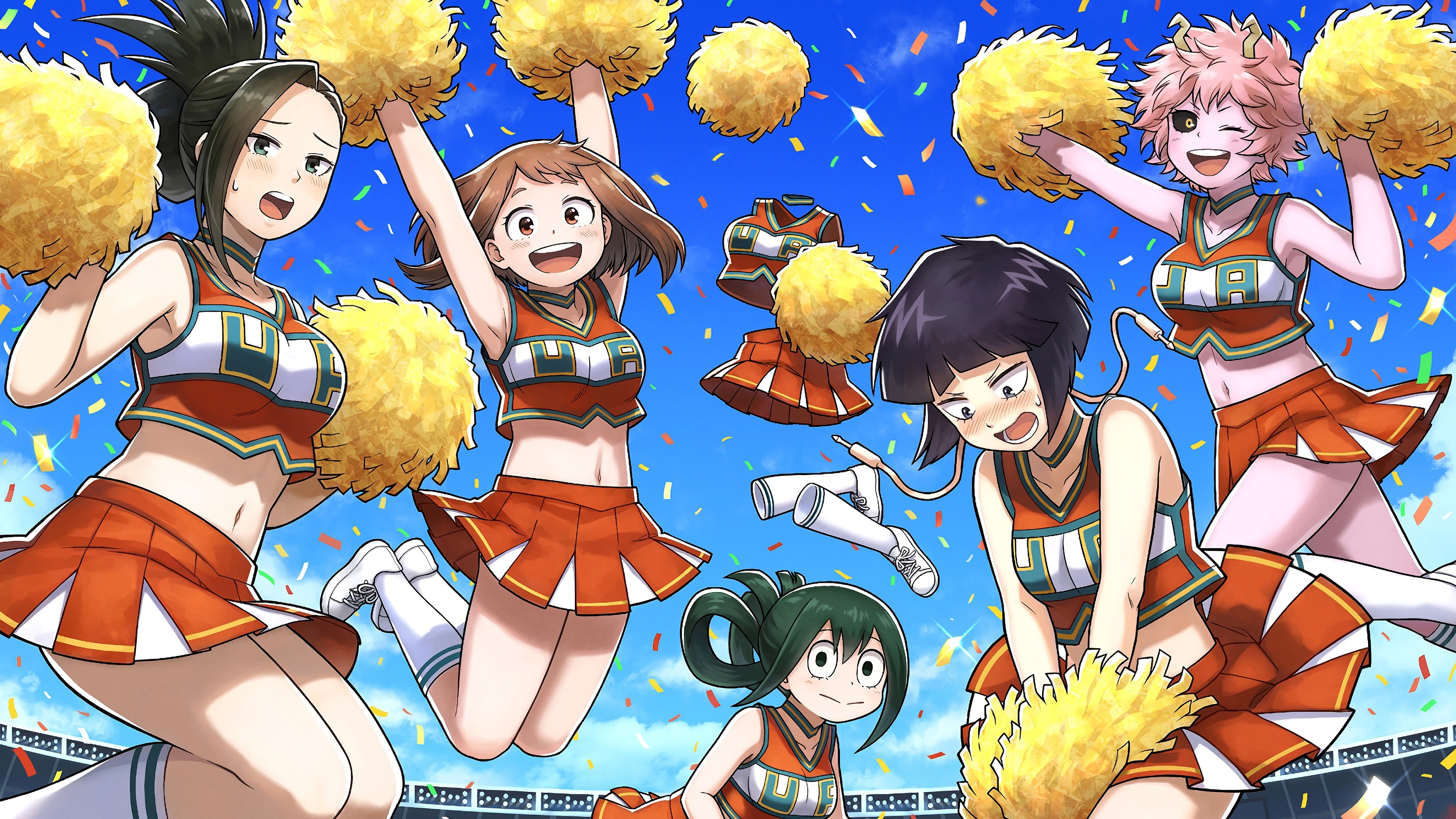 My Hero Academia Cheerleaders Uhd 4k Wallpaper Pixelz