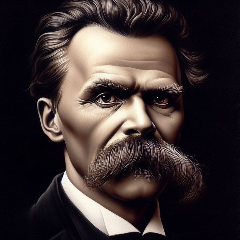 Friedrich Nietzsche Portrait Artwork | Pixelz.cc