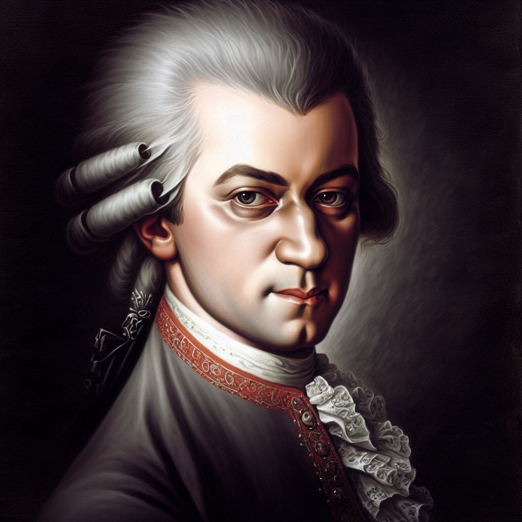 Wolfgang Amadeus Mozart Portrait Artwork | Pixelz.cc